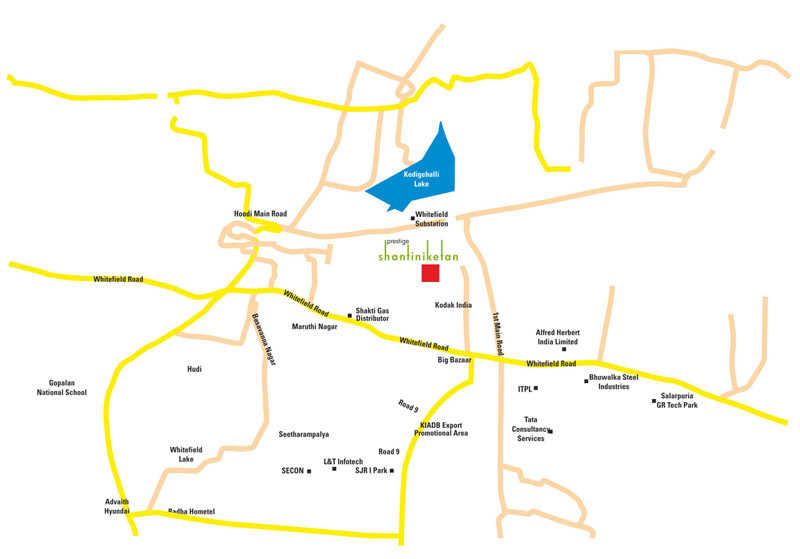 Prestige Shantiniketan Location Map